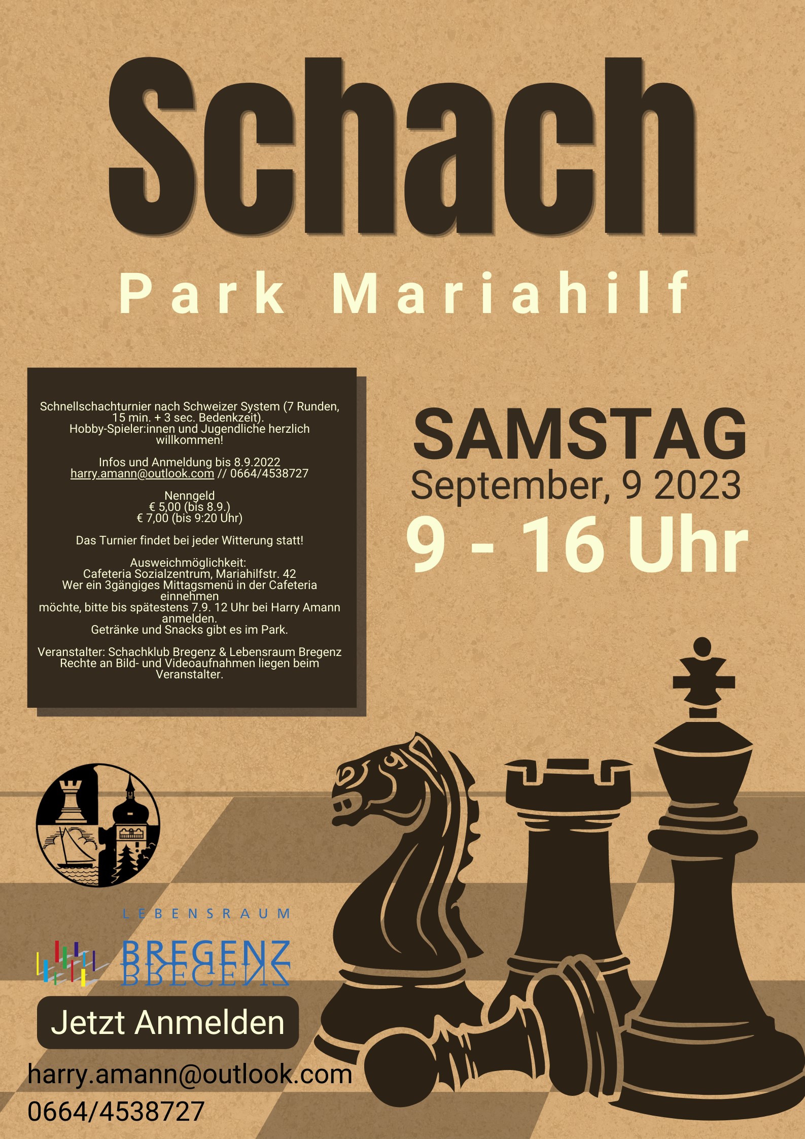 Plakat Schach im Park23